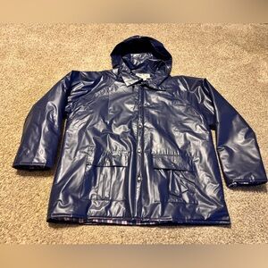 VTG Duck Bay Heavy Duty Blue Fishing Hunting Rain Coat Jacket Mens XXL Gorpcore